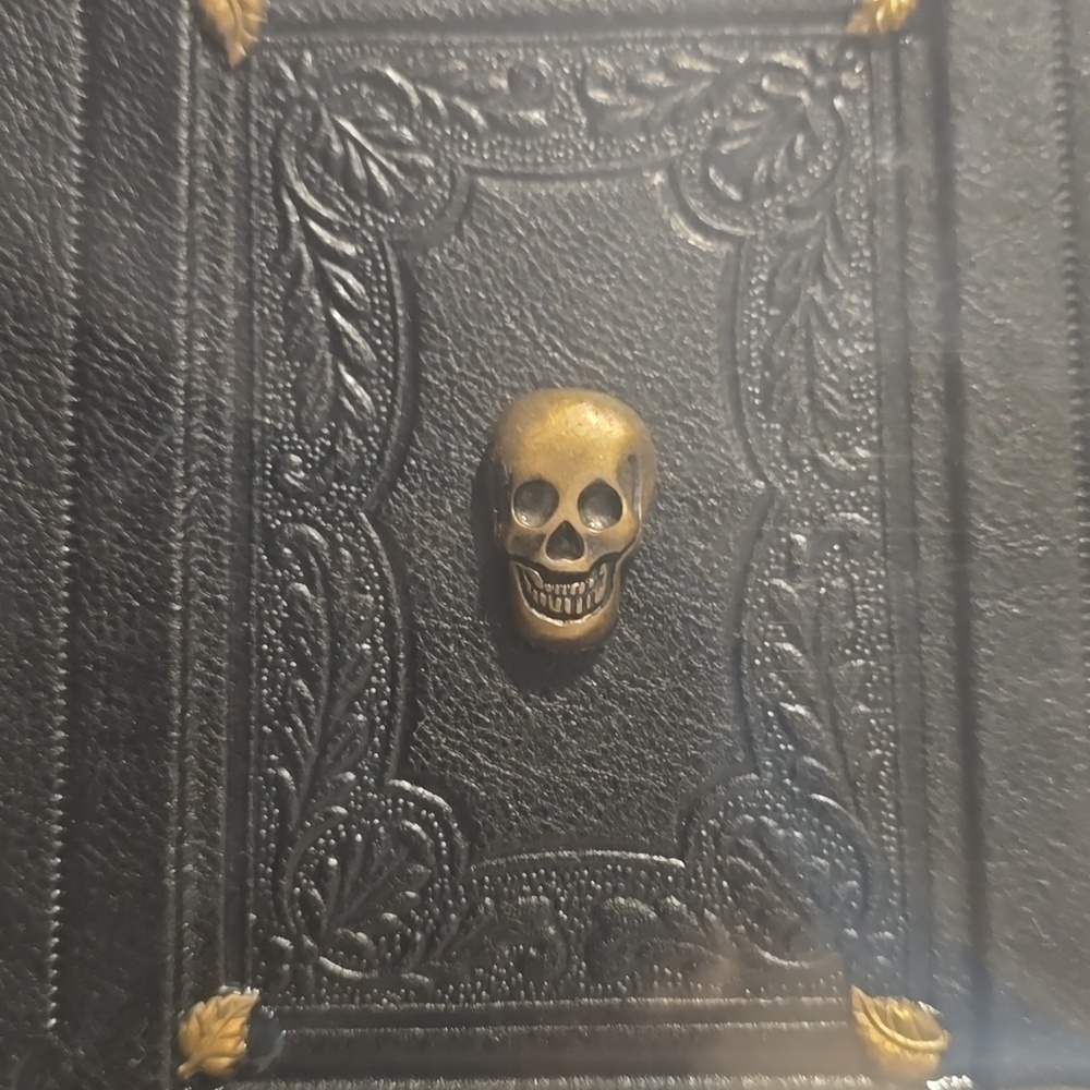 ♥️BUY 2 GET 1 FREE Black Leather Journal - Skull, Retail Price $49.99 USD - Picture 11 of 14